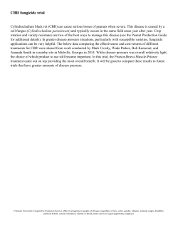 CBR fungicide trial - Clemson University