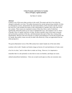 Urban Economy and Society in Canada