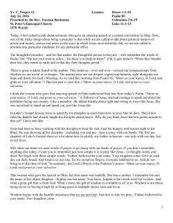 Yr. C, Proper 12 Lessons - St. Peter`s Episcopal Church