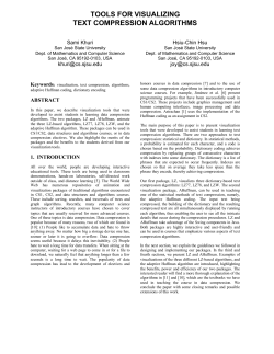 tools for visualizing text compression algorithms