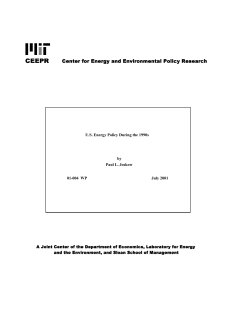 Full Paper - MIT Center for Energy and Environmental Policy Research