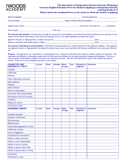 English - The Woods Academy