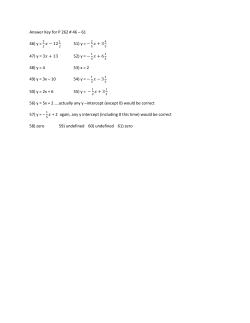 Answer Key for P 262 # 46 &ndash; 61 46) y = 51) y = 47) y = 52) y = 48) y
