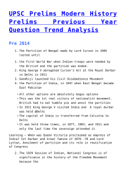 UPSC Prelims Modern History Prelims Previous Year