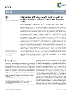 Interactions of hydrogen with the iron and iron carbide interfaces: a