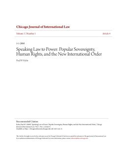 Speaking Law to Power: Popular Sovereignty