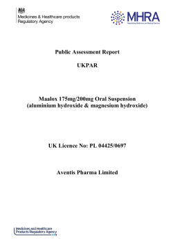 Maalox 175mg/200mg Oral Suspension PL 04425/0697