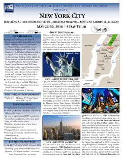 NEW YORK CITY - Santiago Canyon College