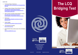The LCQ Bridging Test - Rotorua Lakes Council