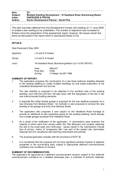 1 This item has been deferred from the Development Control Unit