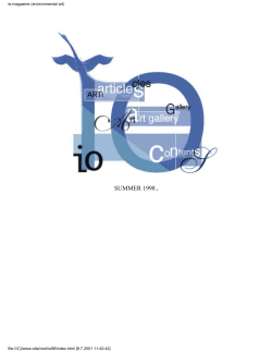 io-magazine (environmental art)