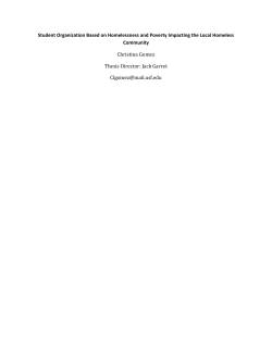 Student Organization Based on Homelessness