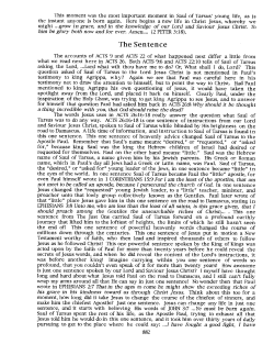 The Sentence - Living Waters Tabernacle