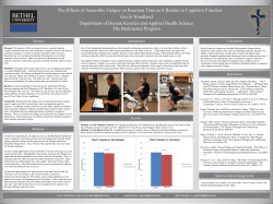 The Effects of Anaerobic Fatigue on Reaction Time as it Relates to