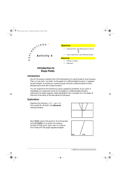 Introduction to Slope Fields - TI Education