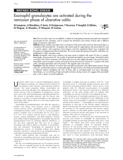 Eosinophil granulocytes are activated during the remission