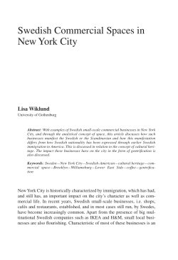 Swedish Commercial Spaces in New York City