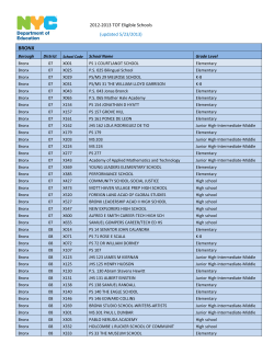 2012-2013 TOT Eligible Schools (updated 5/23/2013)