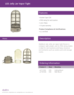 LED Jelly Jar Vapor Tight