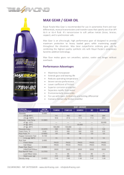 Royal Purple Max Gear is recommended for use in automotive front