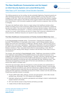 The New Healthcare Consumerism and its Impact