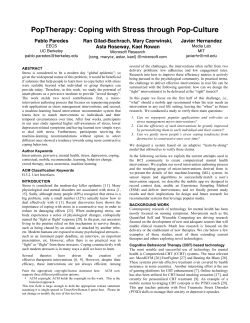 PopTherapy: Coping with Stress through Pop