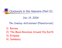 Clockwork in the Heavans (Part II)
