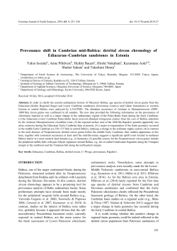 Provenance shift in Cambrian mid-Baltica: detrital zircon chronology