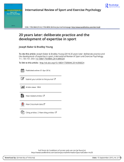 20 years later: deliberate practice and the development of expertise