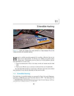 Extendible Hashing - Department of Computer Science