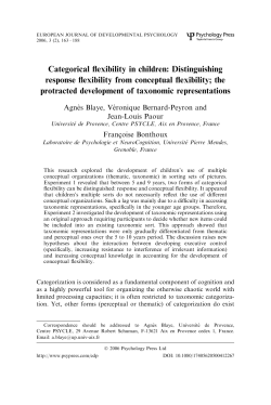 Categorical flexibility in children: Distinguishing response flexibility