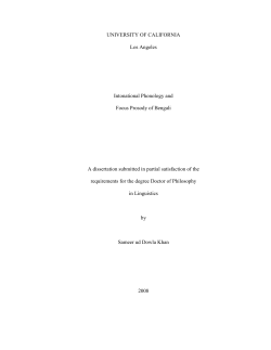 Intonational phonology and focus prosody of Bengali