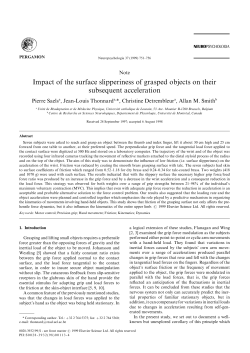 Impact of the surface slipperiness of grasped objects