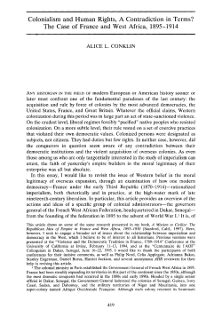 Colonialism and Human Rights, A Contradiction in Terms? The
