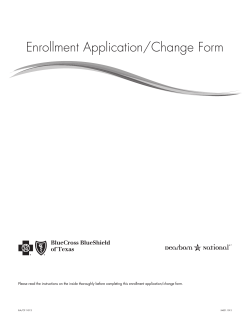 Enrollment Application/Change Form