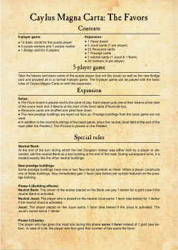 Caylus Magna Carta: The Favors