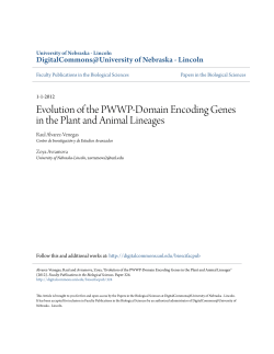 Evolution of the PWWP-Domain Encoding Genes in the Plant and