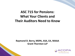 ASC 715 for Pensions