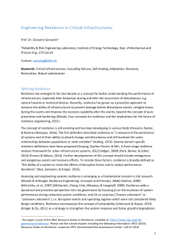 Engineering Resilience in Critical Infrastructuresi