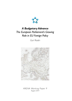 A Budgetary Advance The European Parliament`s Growing Role in