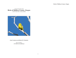 Birds of Malheur County, Oregon
