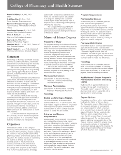 College of Pharmacy and Health Sciences