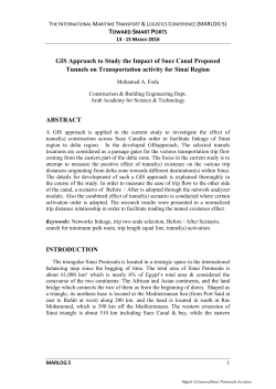 GIS Approach to Study the Impact of Suez Canal Proposed Tunnels