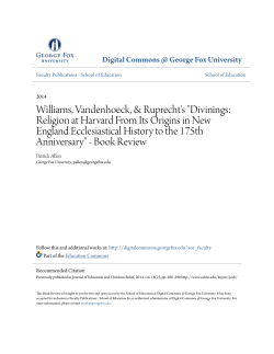 Divinings: Religion at Harvard From Its Origins in New England