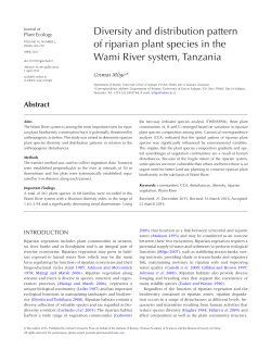Diversity and distribution pattern of riparian plant species in the