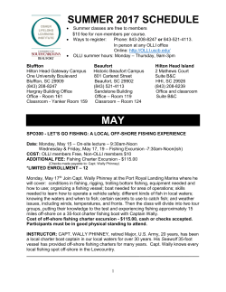 summer 2017 schedule may