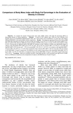 Comparison of Body Mass Index with Body Fat Percentage in the