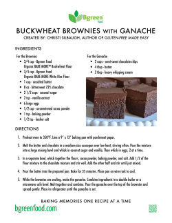 Buckwheat Brownies with Ganache