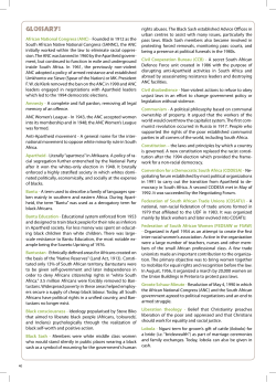 Glossary and bibliography - South African History Online