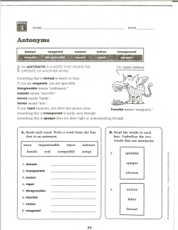 Antonyms